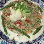 Salade de Quinoa et sa sauce au tofu et artichaut.