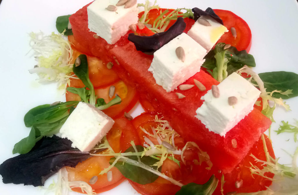 Salade tomate pastèque