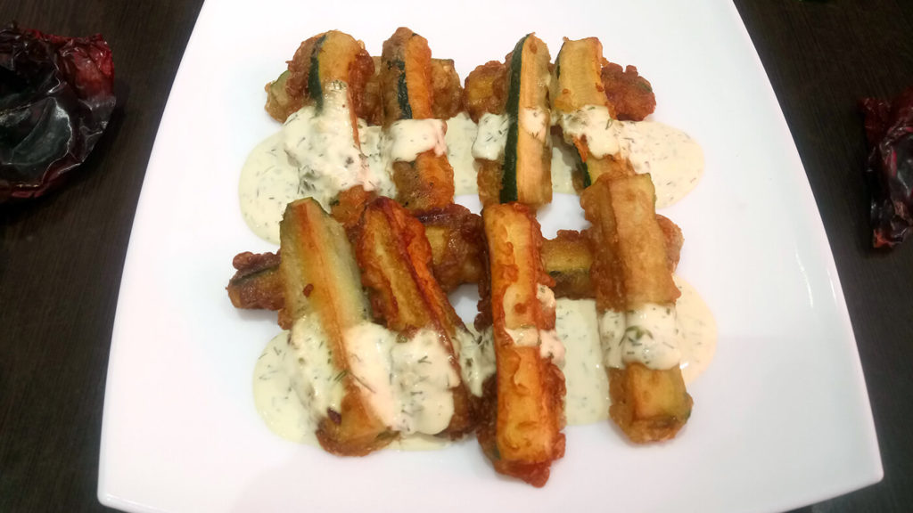Tempoura de courgette